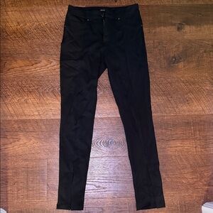Black Skinny Pants with Slits in Front Size S